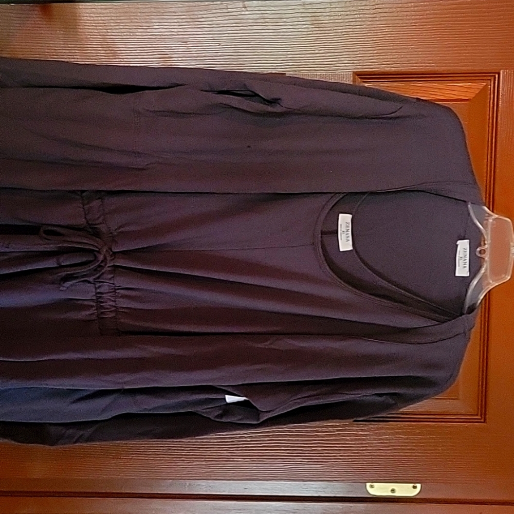 Sleeveless full length romper with outer long sleeve jacket. 100% cotton.